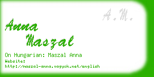 anna maszal business card